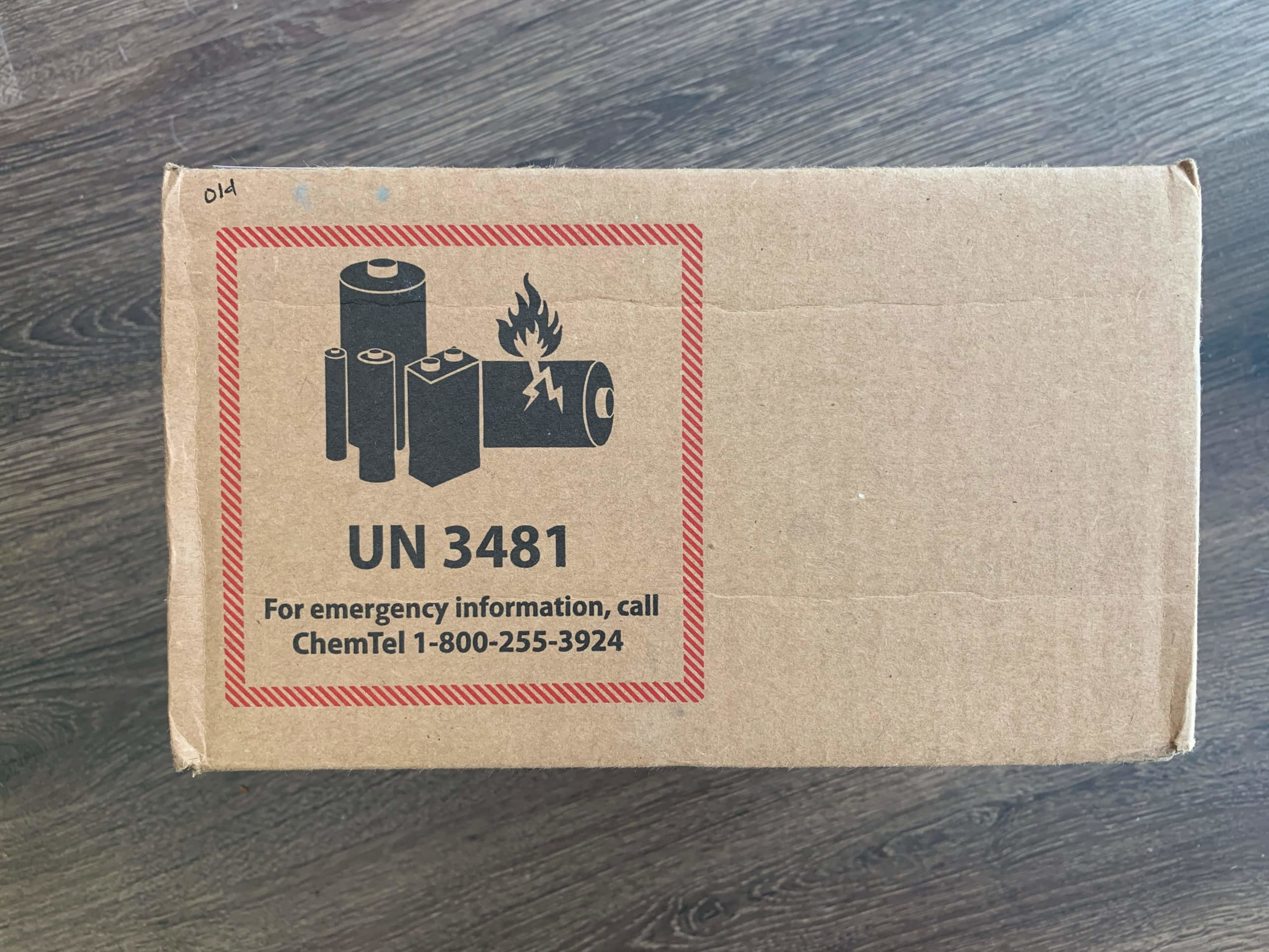UN 3481 Label for shipping lithium ion cell phone batteries