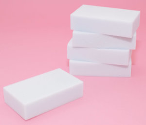 A stack of Magic Erasers