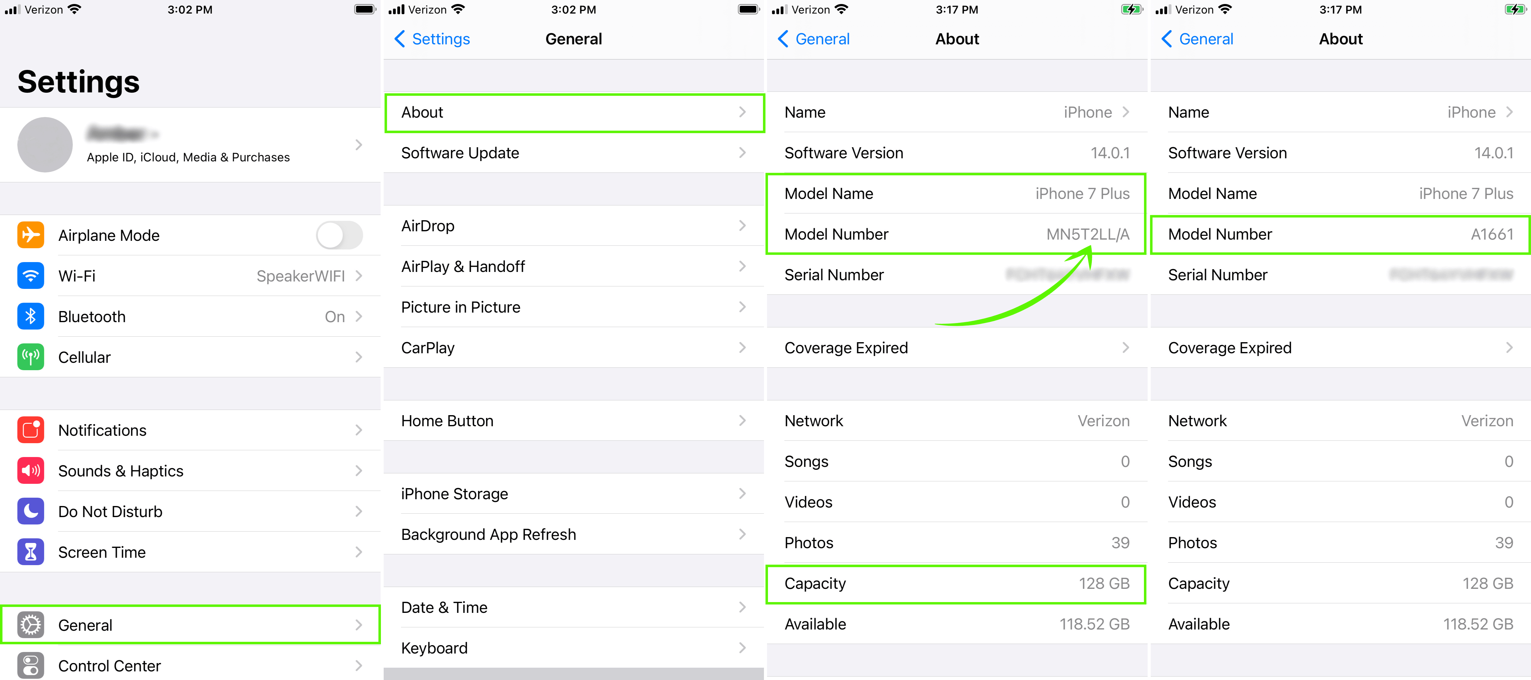 Use settings to tell what iPhone you have